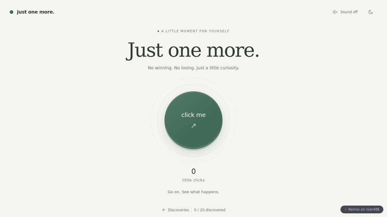 Just One More