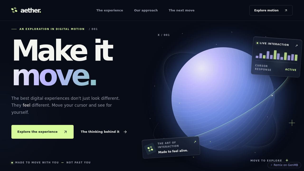 Interactive Parallax Motion