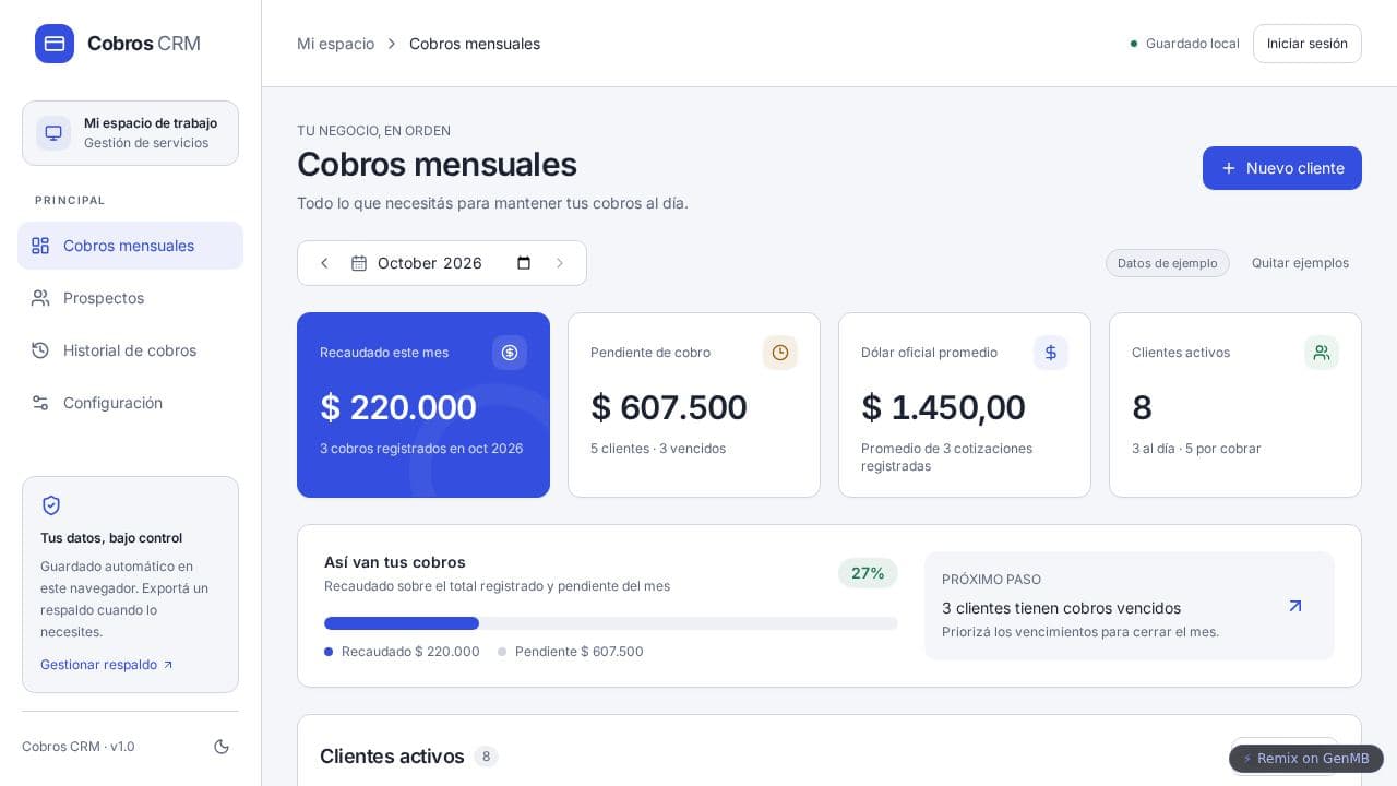 Cobros y CRM