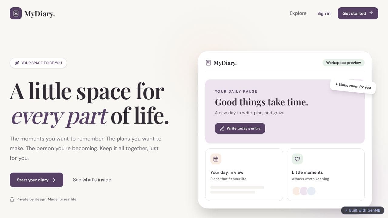 MyDiary Personal Journal