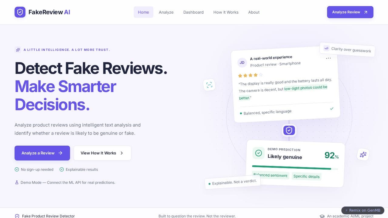 Fake Review Detector