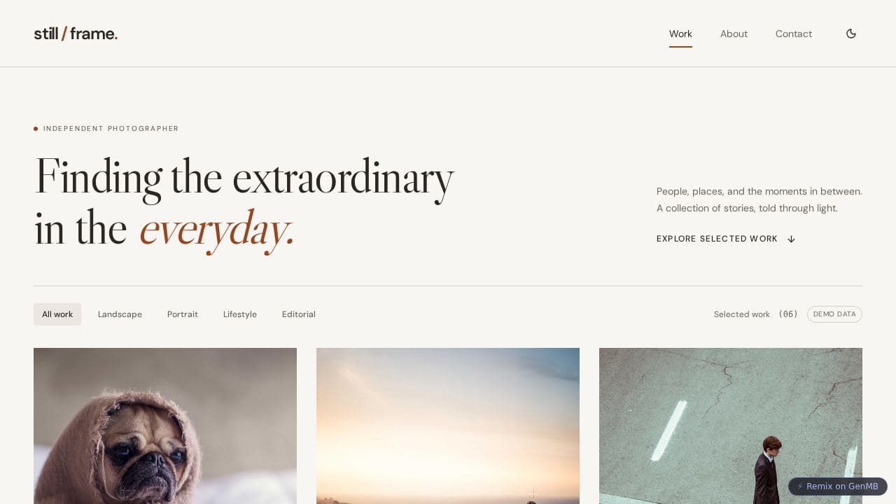 Photographer Portfolio