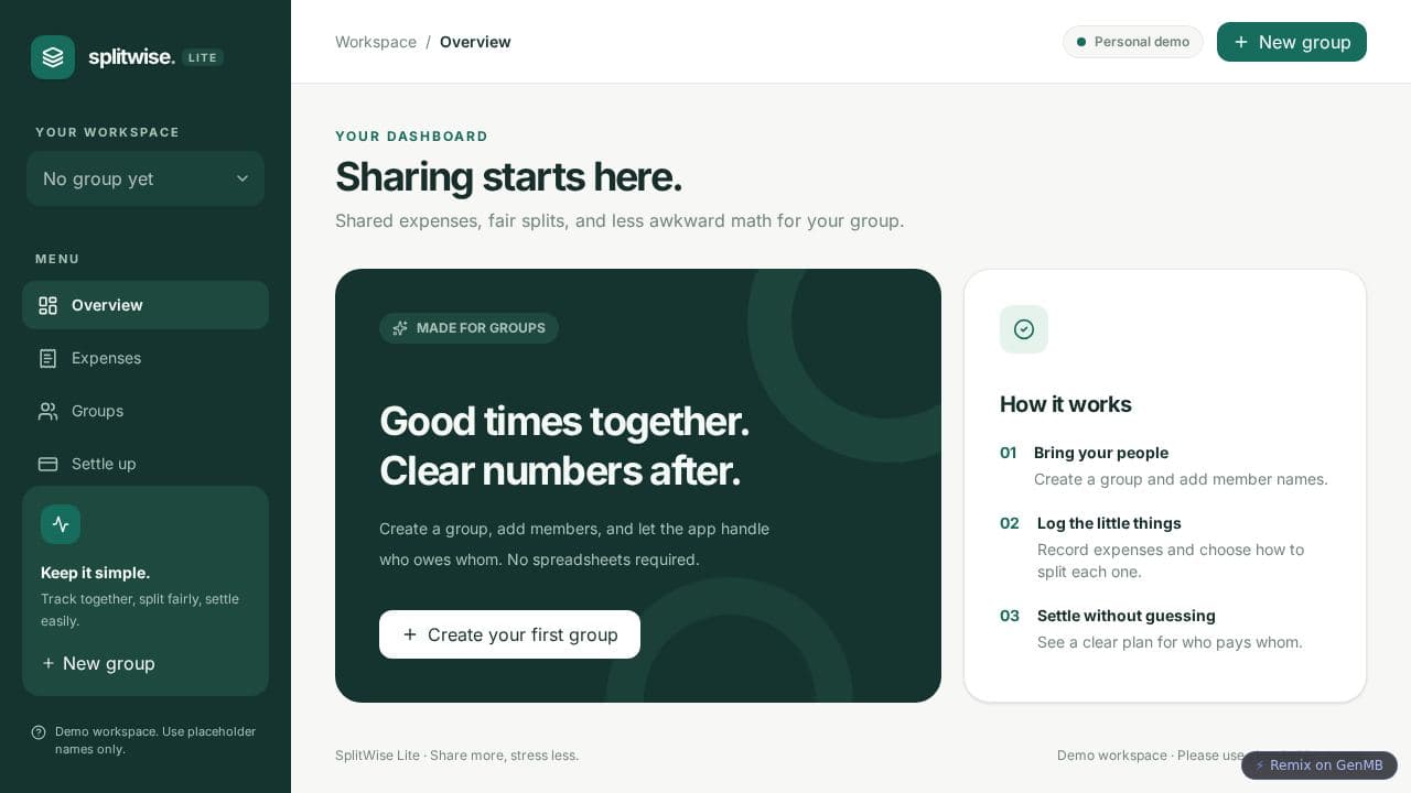 SplitWise Lite