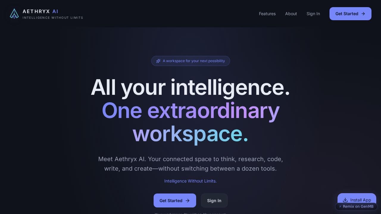 Aethryx AI Workspace