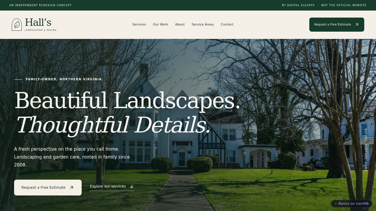 Hall's Landscaping Concept