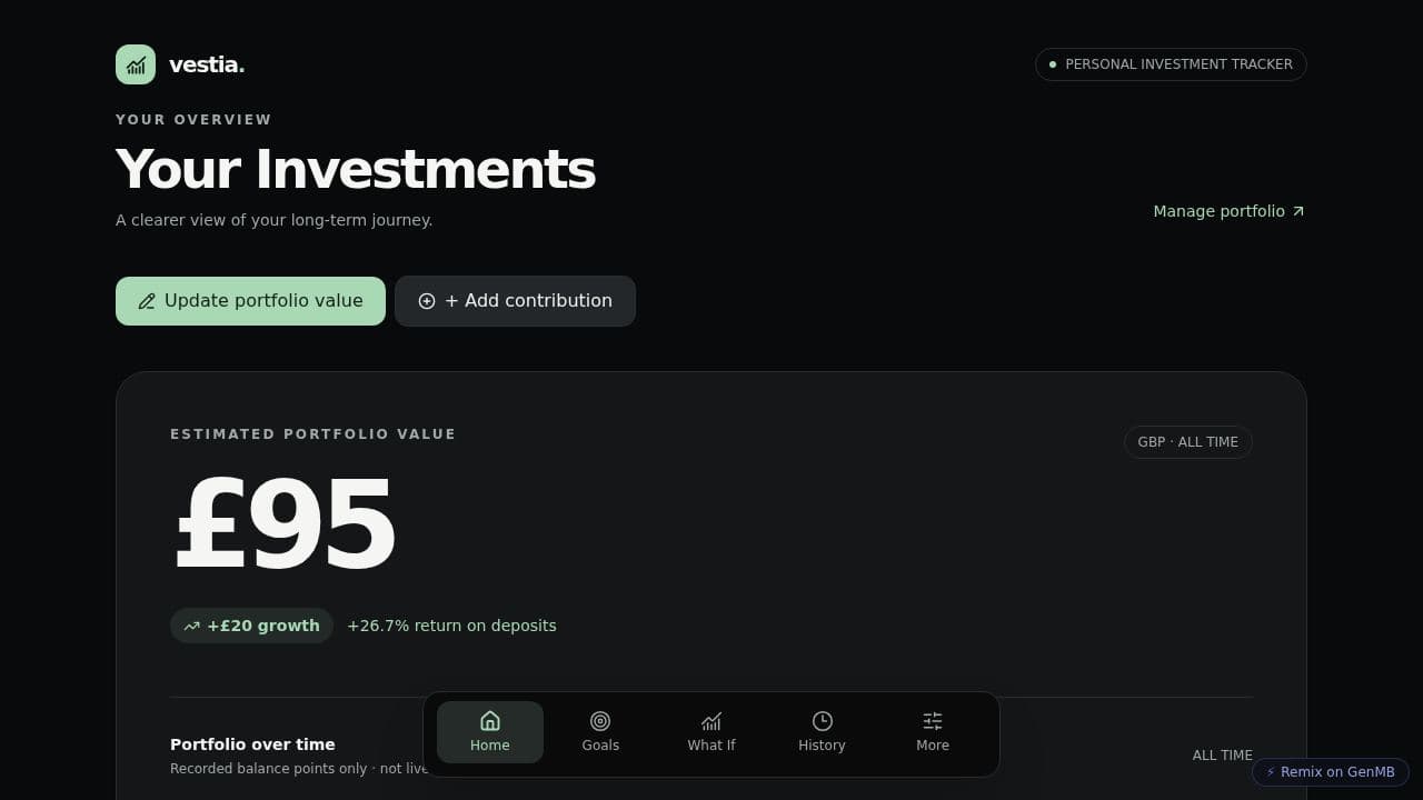Vestia Investment Tracker