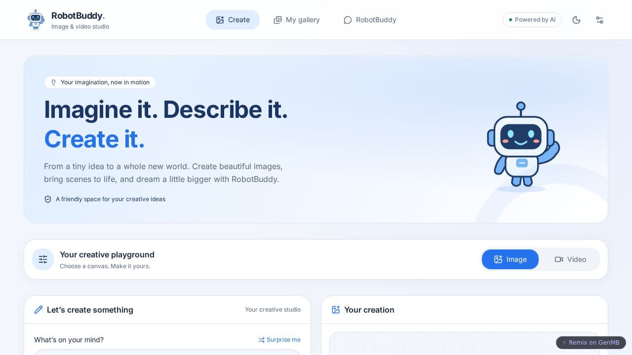 RobotBuddy Image Creator